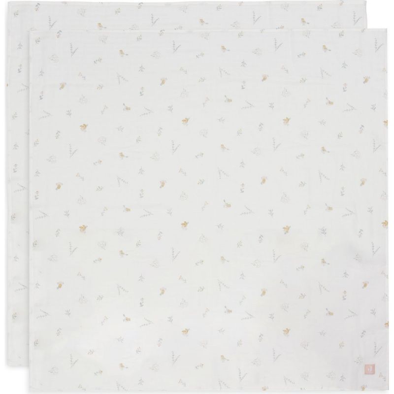 Lot de 2 maxi-langes en coton Lovely Birds (115 x 115 cm) Jollein Produit 1 grande taille