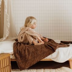 Lange Gaze Léopard Marron (105 x 105 cm)