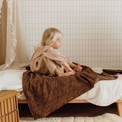 Lange Gaze Léopard Marron (105 x 105 cm)