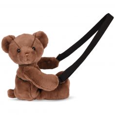 Sac bandoulière Doudou Ours marron glacé (30 cm) - Doudou et Compagnie