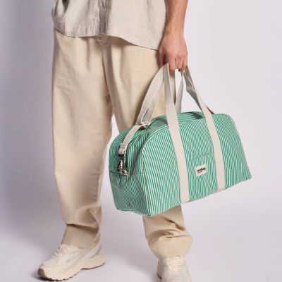 Sac à langer Charlie Rayures Fines Vert Hindbag