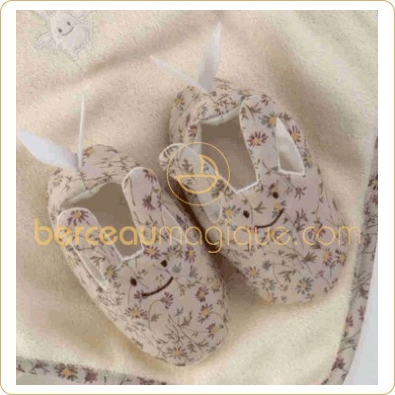 Chaussons ange lapin tissu Trousselier