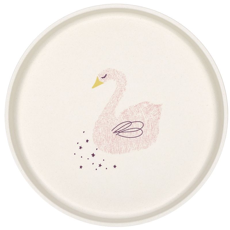 Assiette plate en bambou cygne Little Water Lässig
