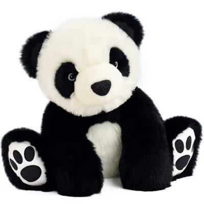 Peluche panda So Chic noir (35 cm) : Histoire d'Ours