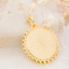 Collier médaille ronde Eclipse personnalisable (or jaune 18 carats) Pleine Lune Produit 1