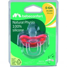 Sucette physiologique en silicone transparent (0-6 mois)