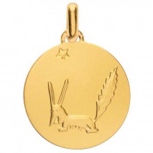 Médaille Petit Prince le Renard 14 mm (or jaune 750°)  par Monnaie de Paris