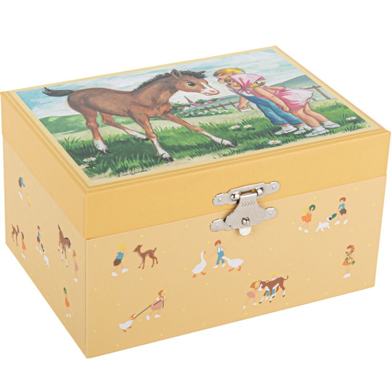 Boîte à bijoux musicale jeune cheval Mémoire d'enfance Jeanne Lagarde Trousselier