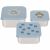 Variation Blue du produit Lot de 3 petites boîtes à goûter inox Pattern Part de la marque Lässig 