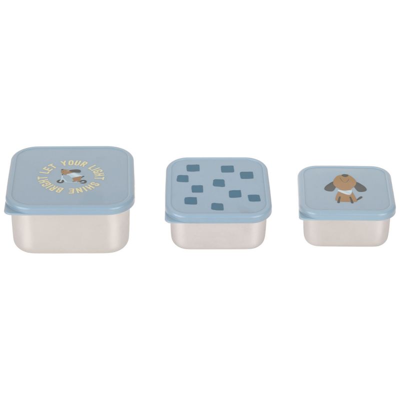 Lot de 3 petites boîtes à goûter inox Pattern Part Lässig Produit 3