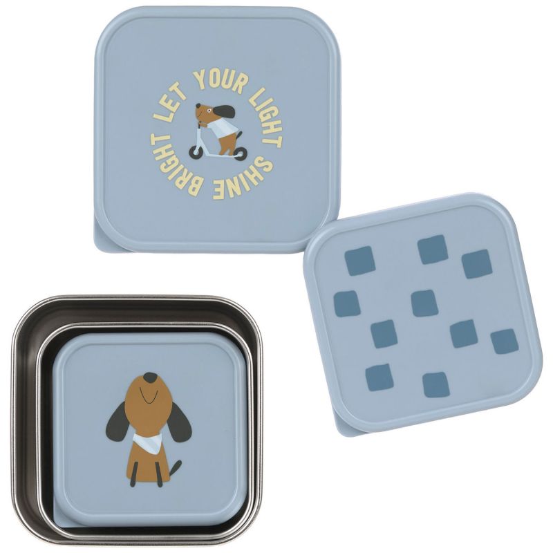 Lot de 3 petites boîtes à goûter inox Pattern Part Lässig Produit 4