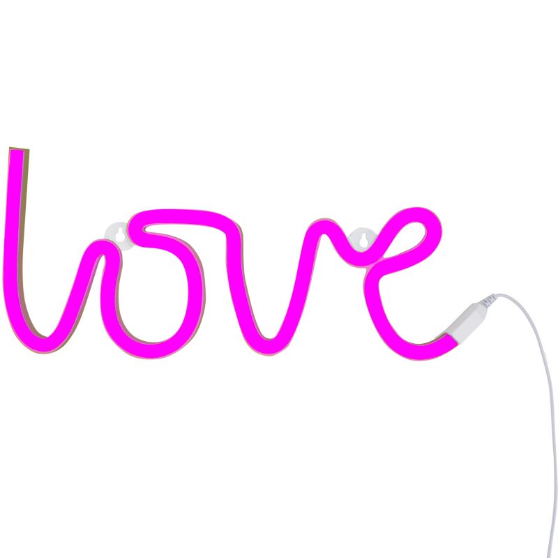 Lampe murale néon Love rose A Little Lovely Company