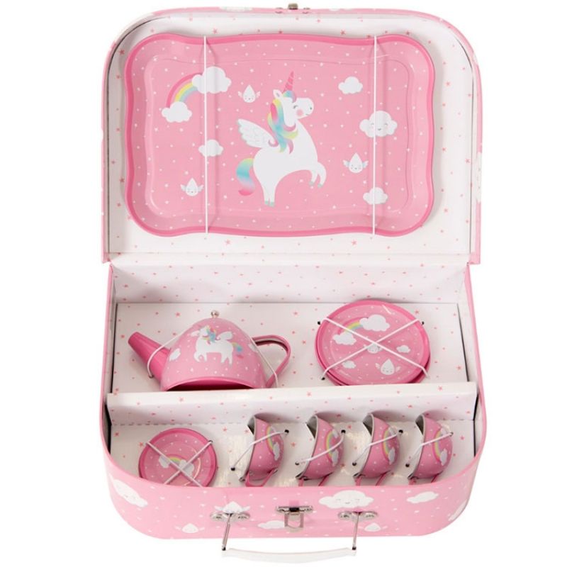 Valisette dînette thé Betty la licorne arc-en-ciel sass & belle