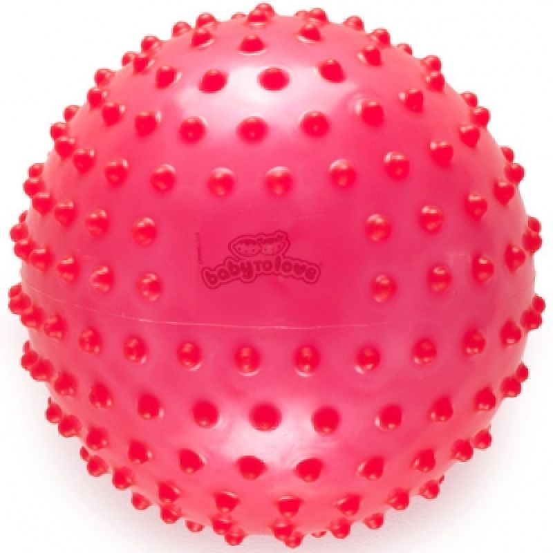 Balle tactile transparente rose Baby to Love