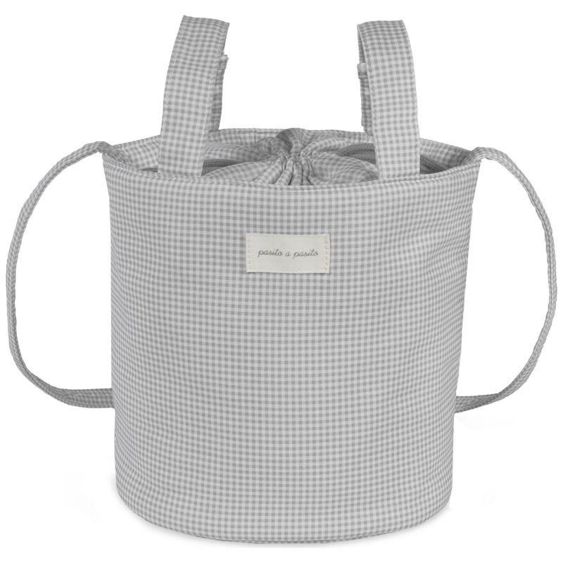 Sac Bucket Little Bloom Vichy Gris Pasito a pasito Produit 1