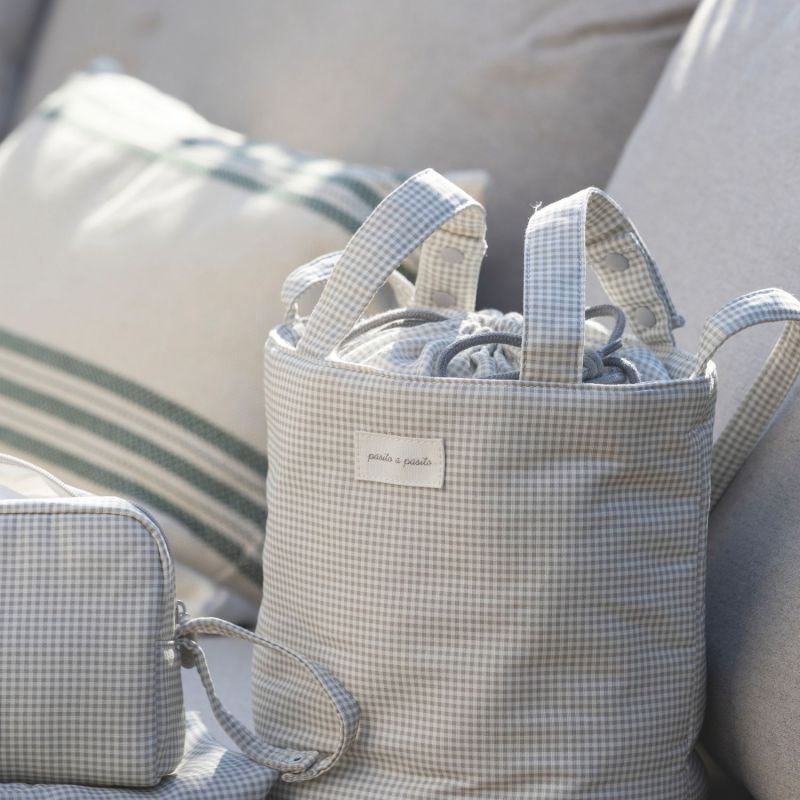 Sac Bucket Little Bloom Vichy Gris Pasito a pasito Produit 8