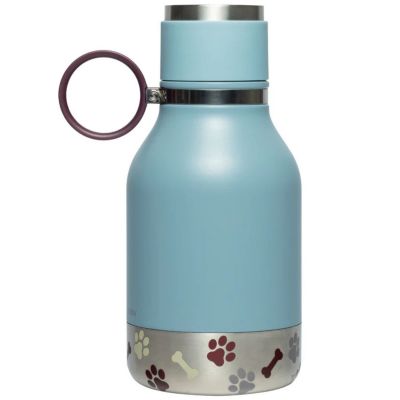 Gourde isotherme pour chien 2 en 1 Bleu (1 litre)