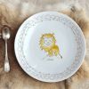 Assiette en porcelaine Lion (personnalisable)  par Gaëlle Duval