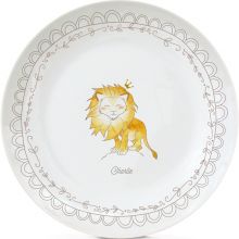 Assiette en porcelaine Lion (personnalisable)  par Gaëlle Duval
