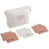 Trousse de toilette et 6 carrés éponges Petit Cœur - Sauthon
