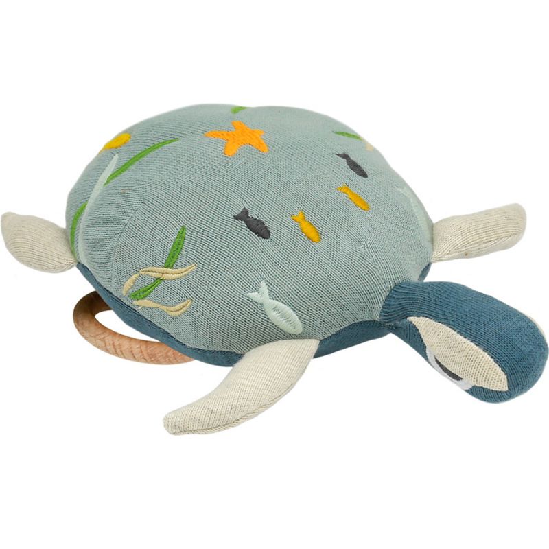 Peluche musicale tortue bleue (25 cm) L'oiseau bateau