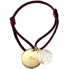 Bracelet cordon Ange (plaqué or et nacre)  par Petits trésors