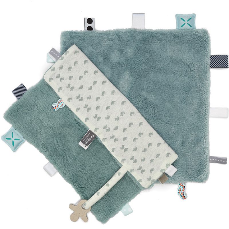 Doudou attache sucette Sweet Dreaming Mist Vert (25 x 25 cm) Snoozebaby