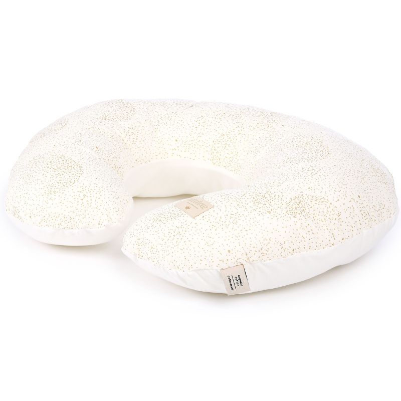 Coussin d'allaitement Sunrise blanc Gold bubble Nobodinoz