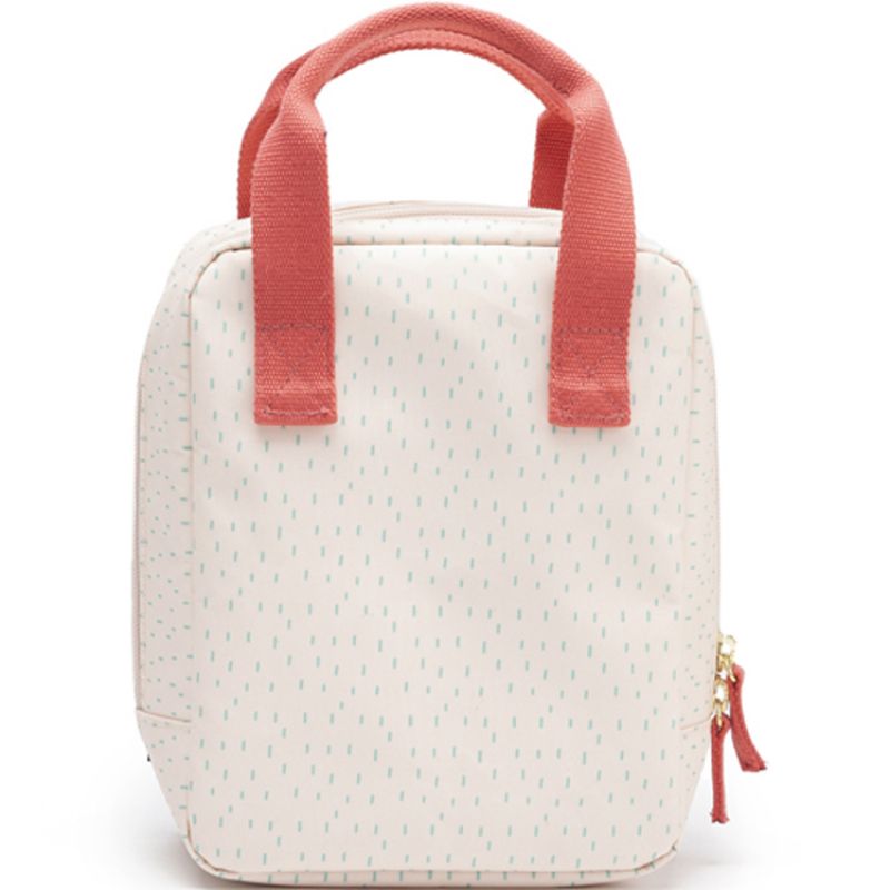 Sac isotherme en RePET Dashes series rose et blanc EKOBO