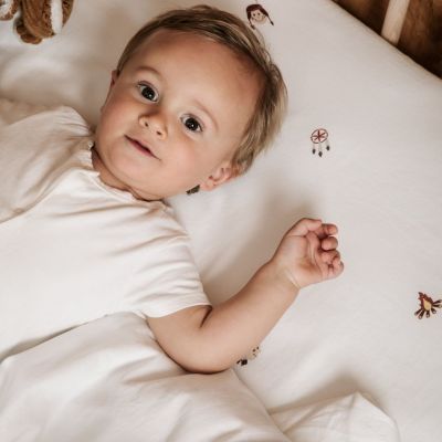 Drap housse en coton bio Petit Plume (60 x 120 cm)