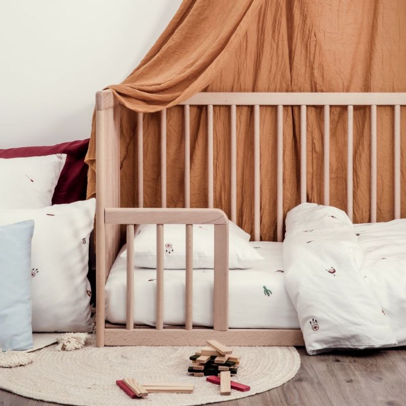 Drap housse en coton bio Petit Plume (60 x 120 cm) Kadolis Ambiance 3