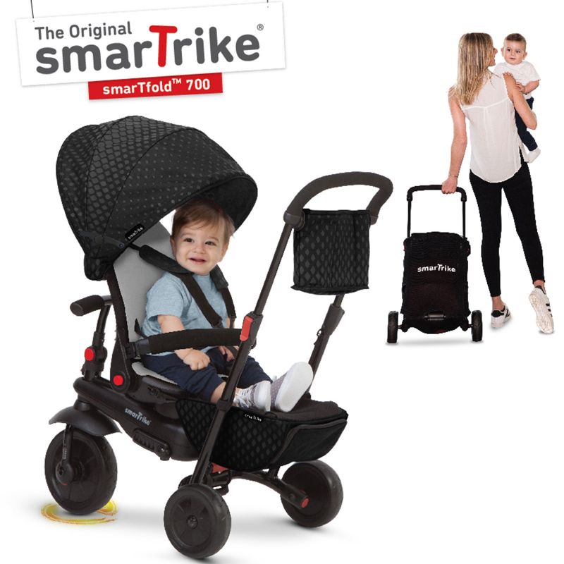 Tricycle évolutif 7 en 1 pliant smarTfold 700 noir smarTrike