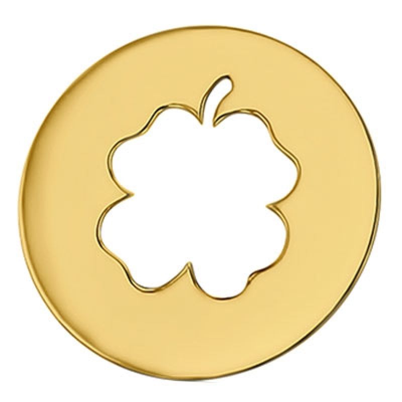 Pendentif rond Trèfle ajouré (or jaune 750°) Maison Augis