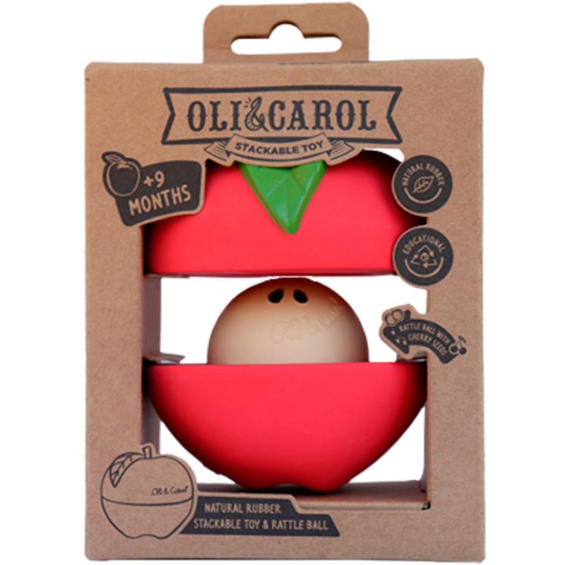 Jouet à empiler et balle hochet Apple Oli & Carol Packaging 4