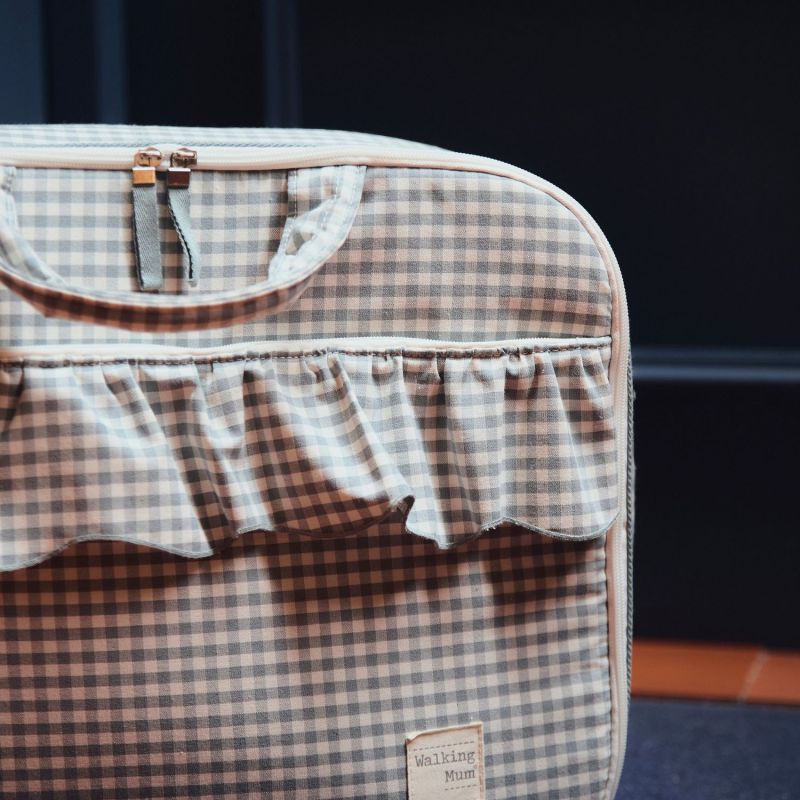 Valise de maternité Praliné Vichy Matcha Walking Mum Ambiance 9
