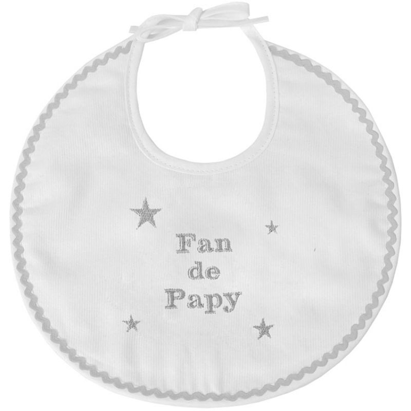 Bavoir de naissance fan de papy ANVIE