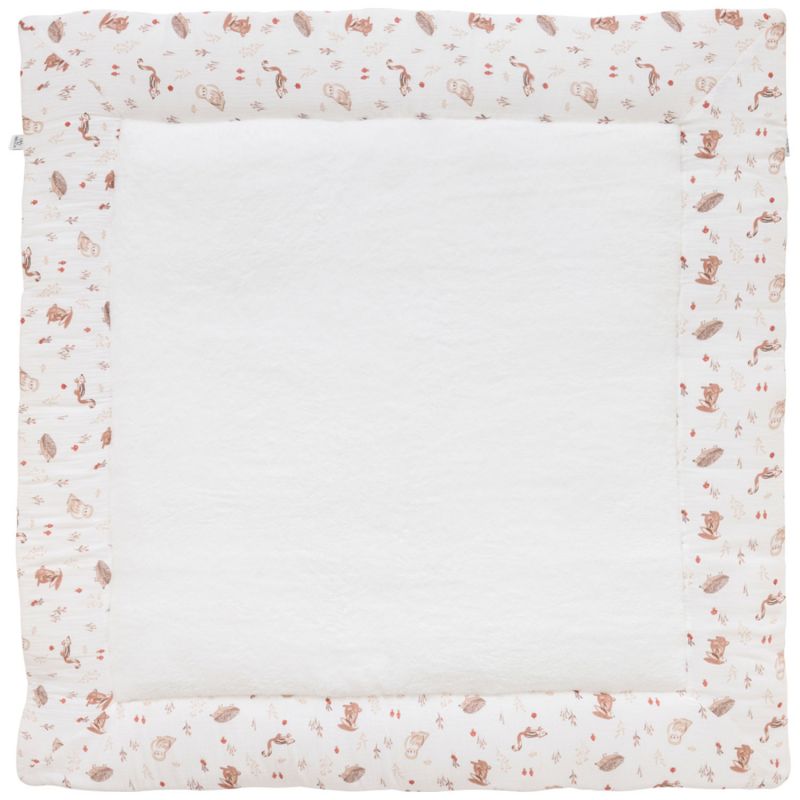 Tapis de jeu réversible et fond de parc clairière et microfibre blanc (100x100 cm) BB & Co Produit 1