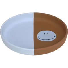 Assiette en silicone Happy Rascals Smile bleu ciel - Lässig 