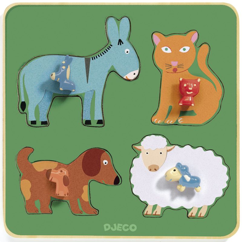 Puzzle à encastrement Family Farm (4 pièces) Djeco