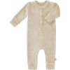 Combinaison pyjama en velours bio Sandshell (0-3 mois : 50 à 60 cm) - Fresk
