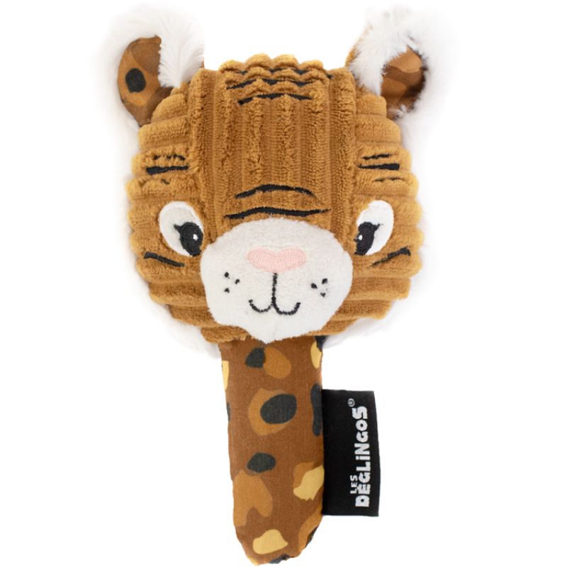 Hochet miroir Speculos le tigre (18,5cm ) Les Déglingos