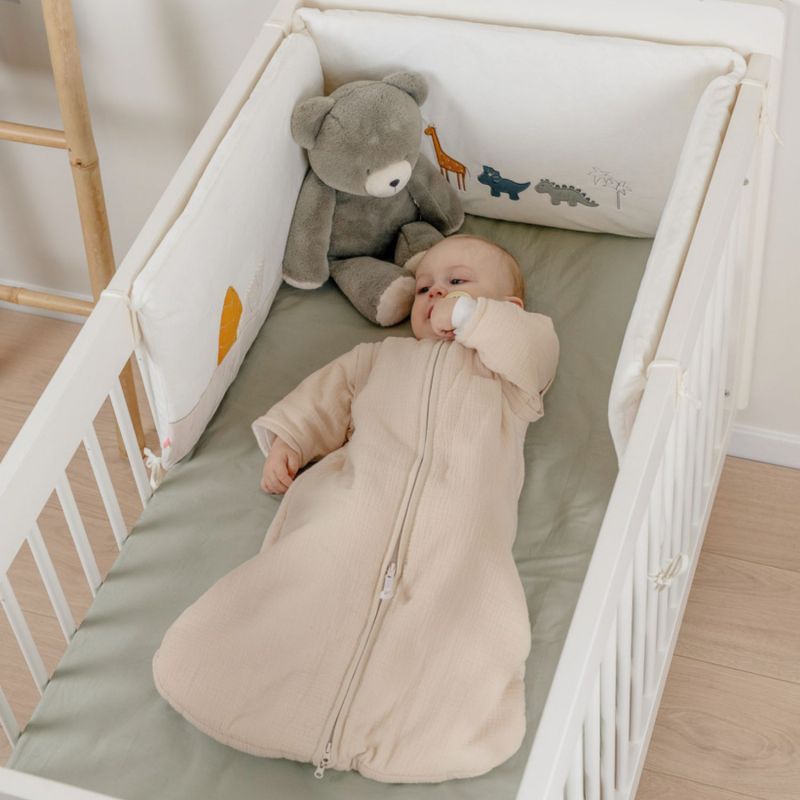 Gigoteuse chaude en mousseline bio Beige (70 cm) Noukie's Ambiance 2