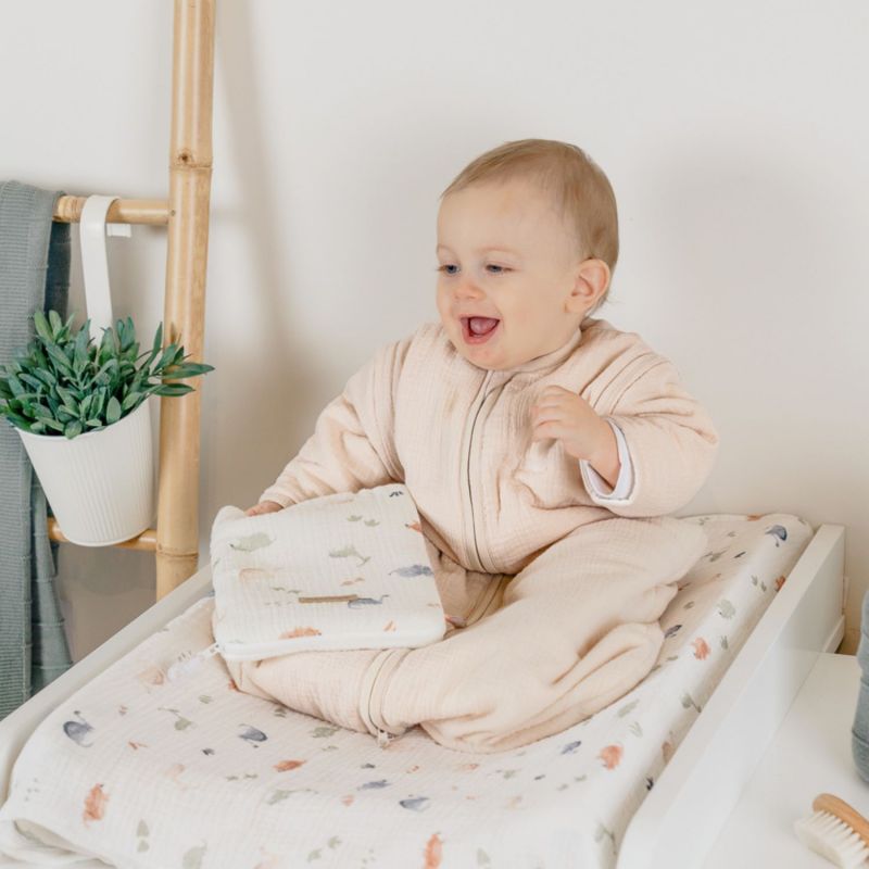 Gigoteuse chaude en mousseline bio Beige (70 cm) Noukie's Ambiance 7