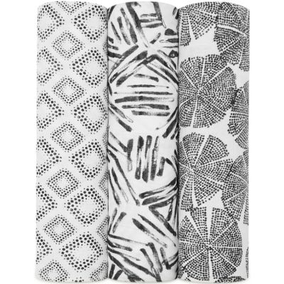 Lot de 3 maxi langes Silky Soft In motion (120 x 120 cm) aden + anais