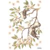 Stickers Oh deer branches et moineaux (29,7 x 42 cm)  par Lilipinso