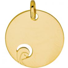 Médaille ronde Vierge ajourée (or jaune 375°)  par Berceau magique bijoux