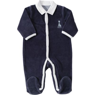 Pyjama en velours bleu édition limitée Sophie la girafe (1 mois)