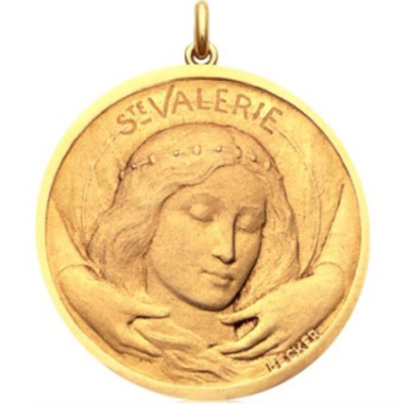 Médaille Sainte Valérie (or jaune 750°) Becker