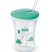 Gobelet à paille Action Cup vert d'eau (230 ml)  par NUK