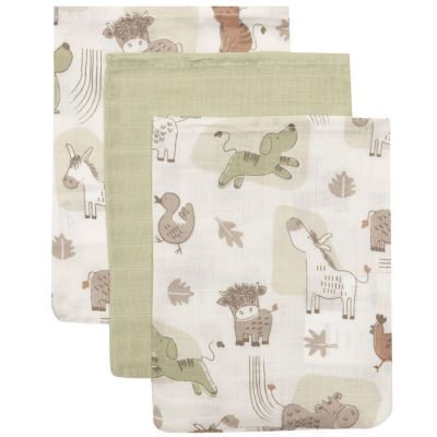 Lot de 3 gants de toilette Barn Buddies Jollein